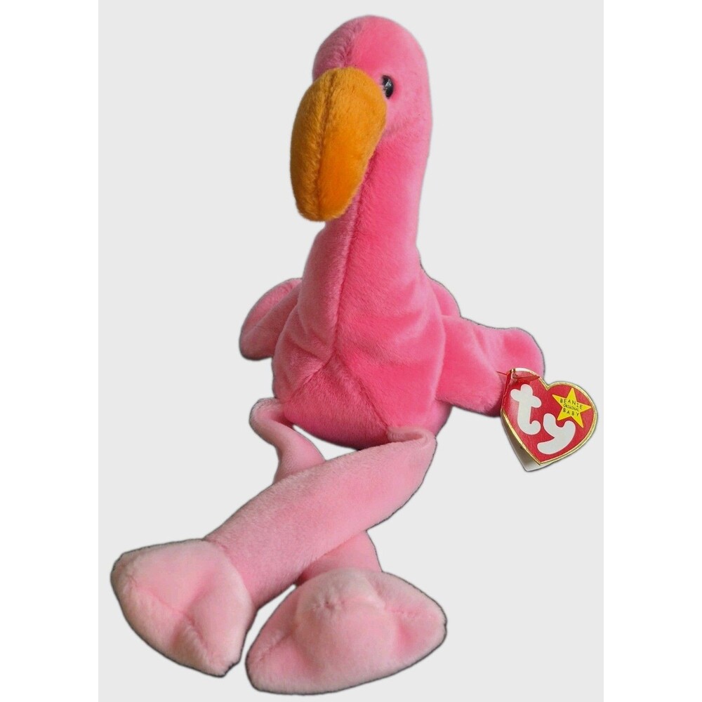 Ty Beanie Babies Pinky The Flamingo 3rd/2nd Generation Tags Near Mint Condition